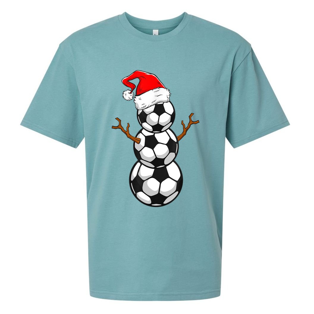 Funny Soccer Snow Boys Soccer Christmas Pajama Xmas Gift Sueded Cloud Jersey T-Shirt