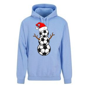 Funny Soccer Snow Boys Soccer Christmas Pajama Xmas Gift Unisex Surf Hoodie