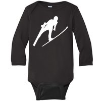 Funny Ski Skiing Lover Gift For Skiers Baby Long Sleeve Bodysuit