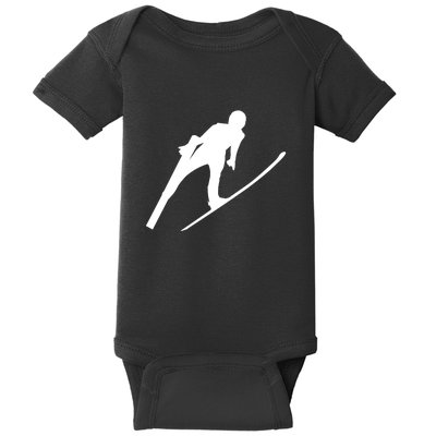 Funny Ski Skiing Lover Gift For Skiers Baby Bodysuit