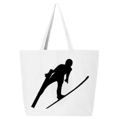 Funny Ski Skiing Lover Gift For Skiers 25L Jumbo Tote