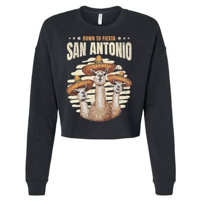Fiesta Squad San Antonio Texas Cinco De Mayo Lets Fiesta Cropped Pullover Crew