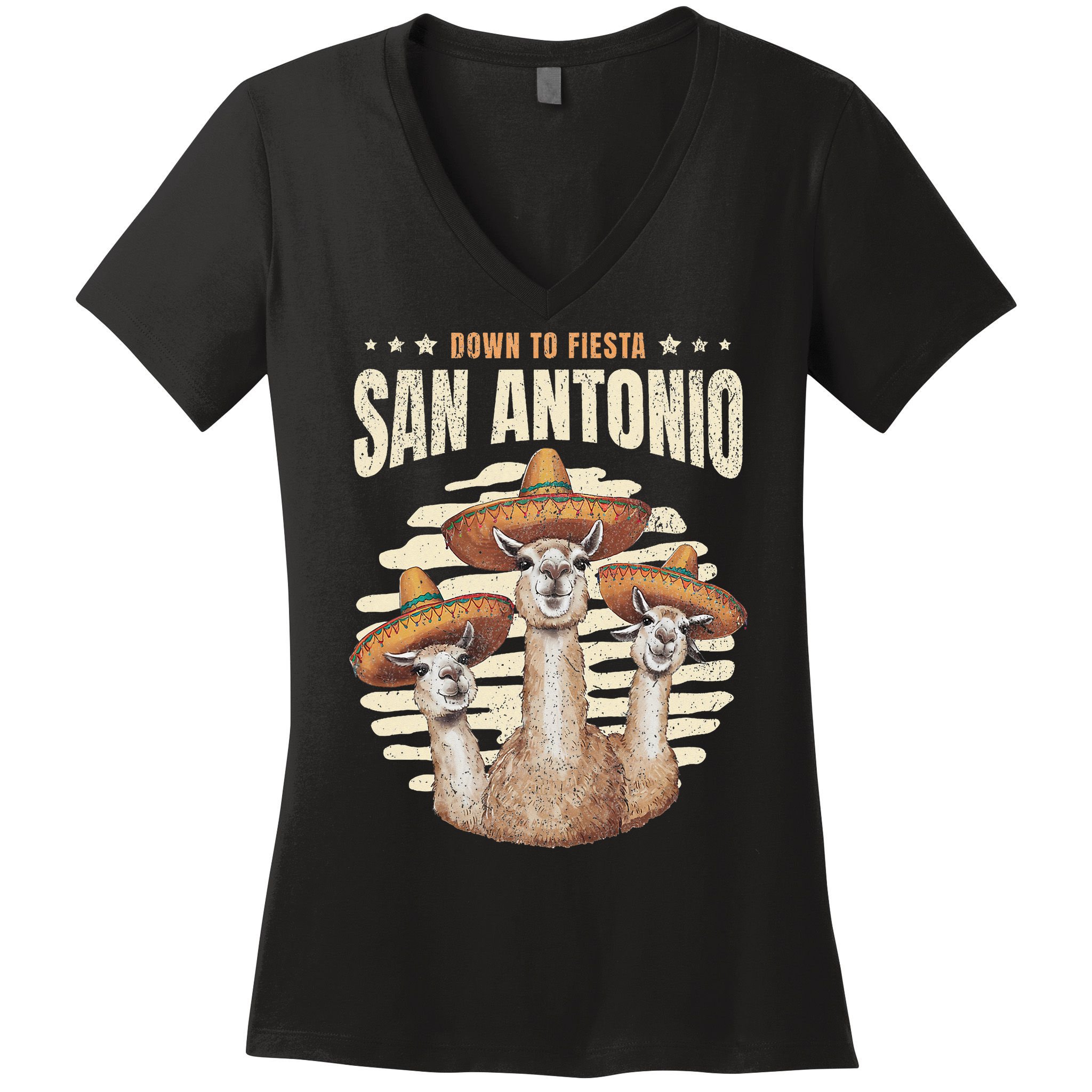 Fiesta Squad San Antonio Texas Cinco De Mayo Lets Fiesta Women's V-Neck T-Shirt