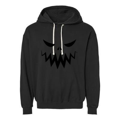 Funny Scary Smiling Face Custom Halloween Gift Garment-Dyed Fleece Hoodie