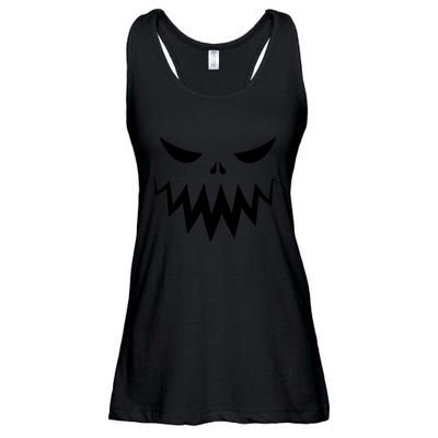 Funny Scary Smiling Face Custom Halloween Gift Ladies Essential Flowy Tank