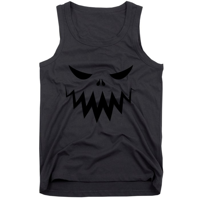Funny Scary Smiling Face Custom Halloween Gift Tank Top
