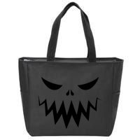 Funny Scary Smiling Face Custom Halloween Gift Zip Tote Bag