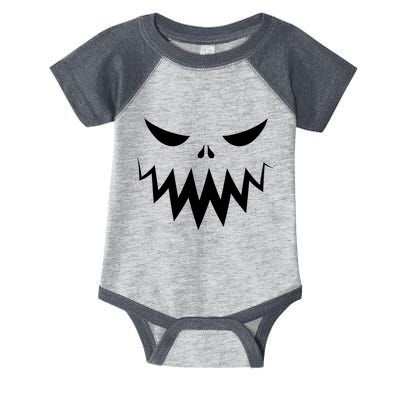 Funny Scary Smiling Face Custom Halloween Gift Infant Baby Jersey Bodysuit