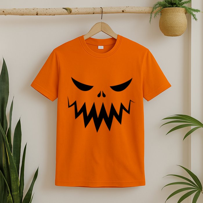 Funny Scary Smiling Face Custom Halloween Gift T-Shirt