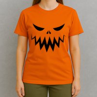Funny Scary Smiling Face Custom Halloween Gift T-Shirt