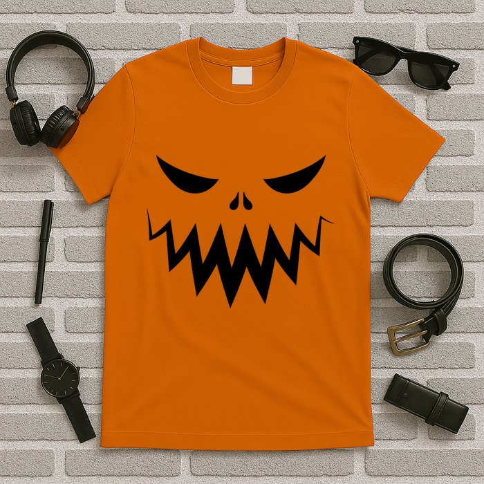 Funny Scary Smiling Face Custom Halloween Gift T-Shirt