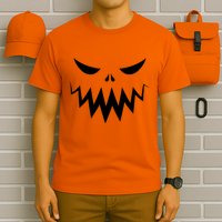 Funny Scary Smiling Face Custom Halloween Gift T-Shirt