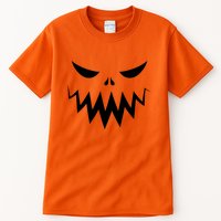 Funny Scary Smiling Face Custom Halloween Gift Tall T-Shirt