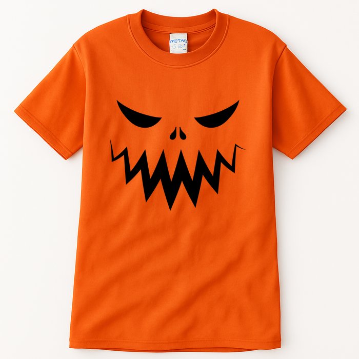 Funny Scary Smiling Face Custom Halloween Gift Tall T-Shirt