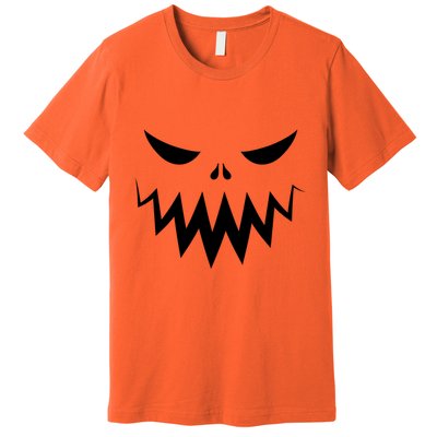 Funny Scary Smiling Face Custom Halloween Gift Premium T-Shirt