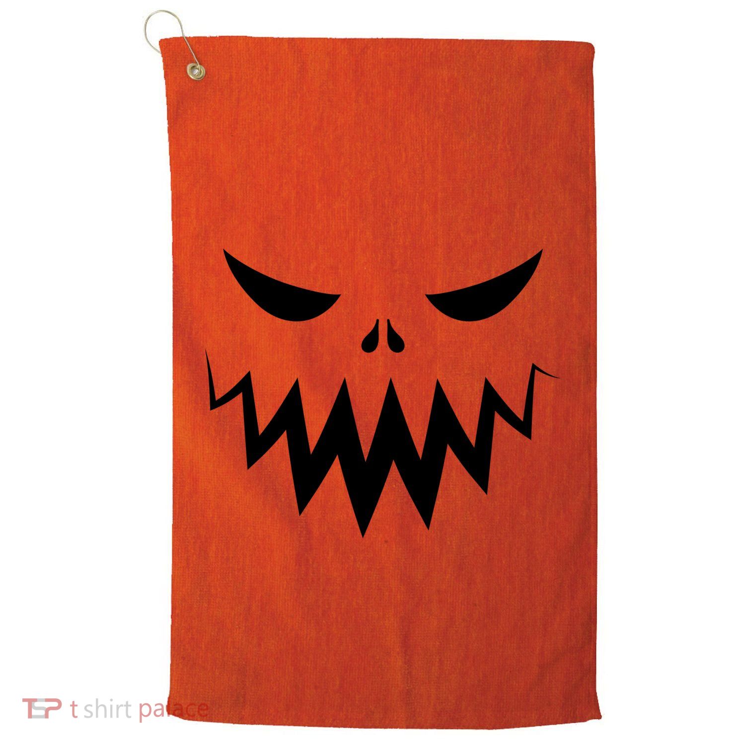 Funny Scary Smiling Face Custom Halloween Gift Golf Towel