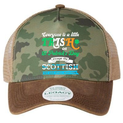Funny Scottish St Patricks Day Scotland St Pattys Day Legacy Tie Dye Trucker Hat