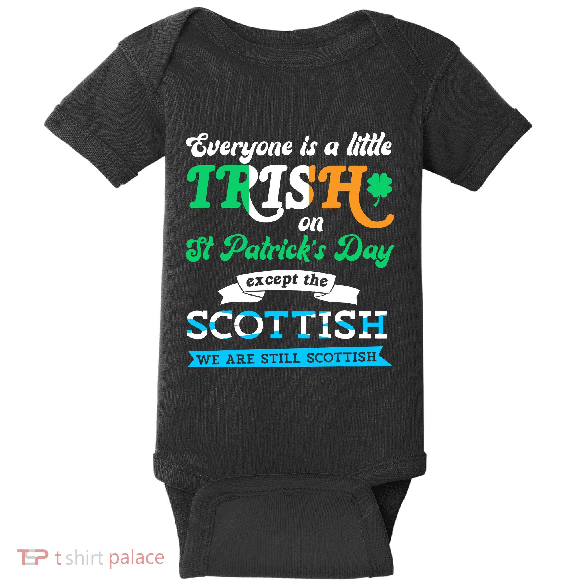 Funny Scottish St Patricks Day Scotland St Pattys Day Baby Bodysuit