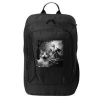 Funny Surprised Scared Cat Selfie With Dragon City Backpack