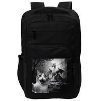 Funny Surprised Scared Cat Selfie With Dragon Impact Tech Backpack
