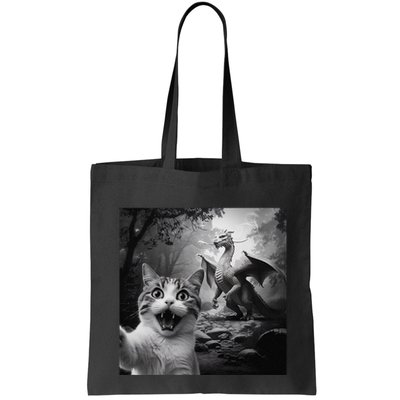 Funny Surprised Scared Cat Selfie With Dragon Bag