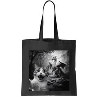 Funny Surprised Scared Cat Selfie With Dragon Bag