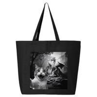 Funny Surprised Scared Cat Selfie With Dragon 25L Jumbo Tote