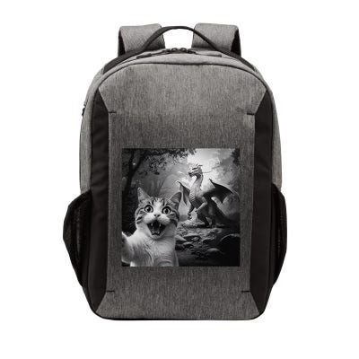 Funny Surprised Scared Cat Selfie With Dragon Vector Backpack