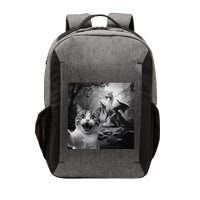 Funny Surprised Scared Cat Selfie With Dragon Vector Backpack