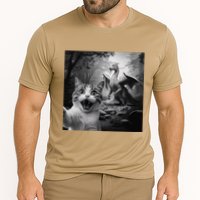 Funny Surprised Scared Cat Selfie With Dragon Performance Shirt