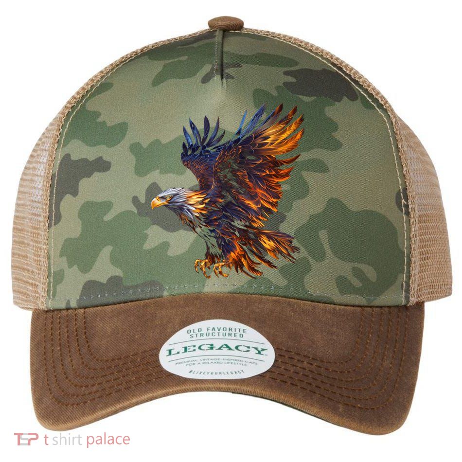 Fiery Steller's Seaeagle Graphic Legacy Tie Dye Trucker Hat
