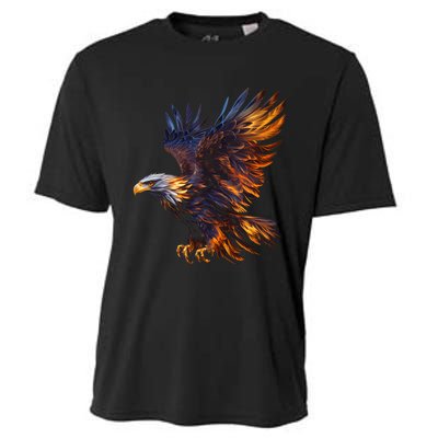 Fiery Steller's Seaeagle Graphic Cooling Performance Crew T-Shirt