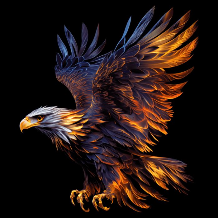 Fiery Steller's Seaeagle Graphic Cooling Performance Crew T-Shirt