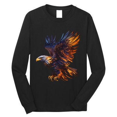 Fiery Steller's Seaeagle Graphic Long Sleeve Shirt