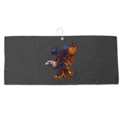 Fiery Steller's Seaeagle Graphic Large Microfiber Waffle Golf Towel