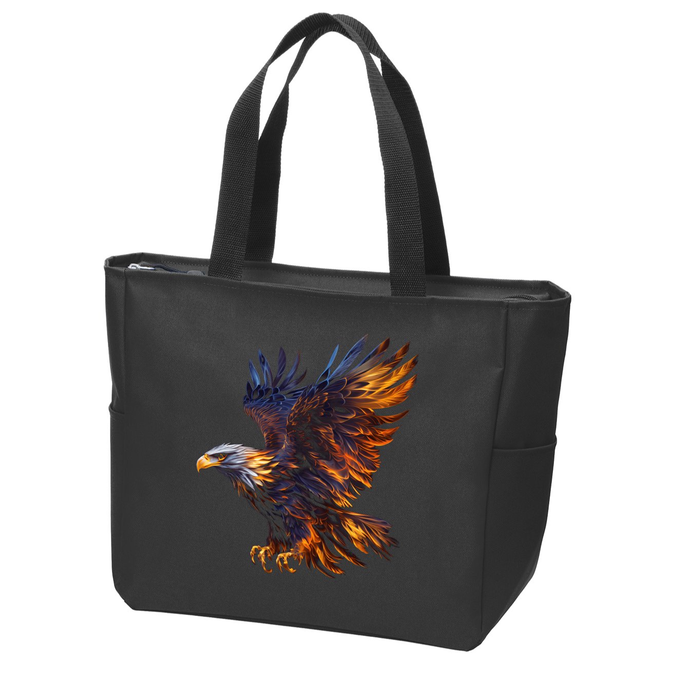 Fiery Steller's Seaeagle Graphic Zip Tote Bag