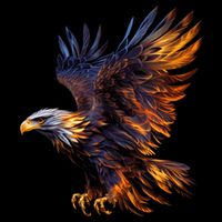 Fiery Steller's Seaeagle Graphic Zip Tote Bag