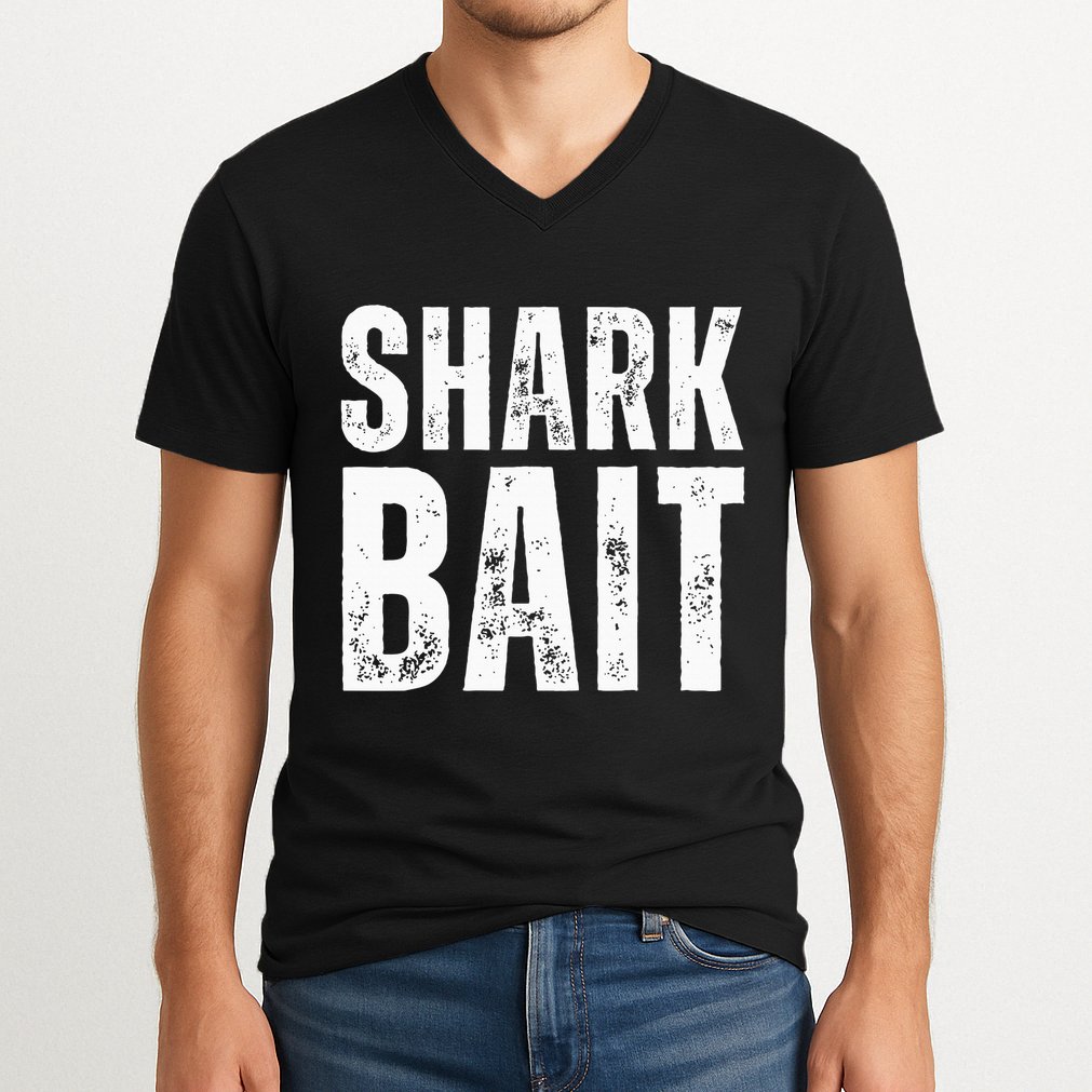 Funny Shark Shark Bait V-Neck T-Shirt