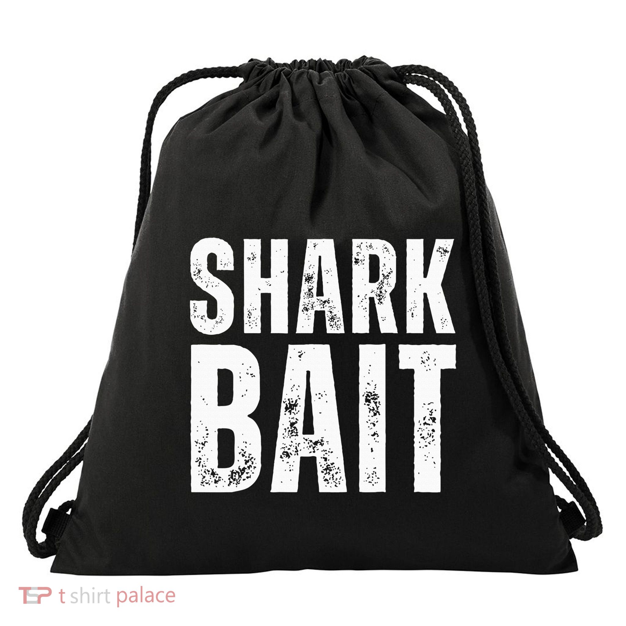 Funny Shark Shark Bait Drawstring Bag