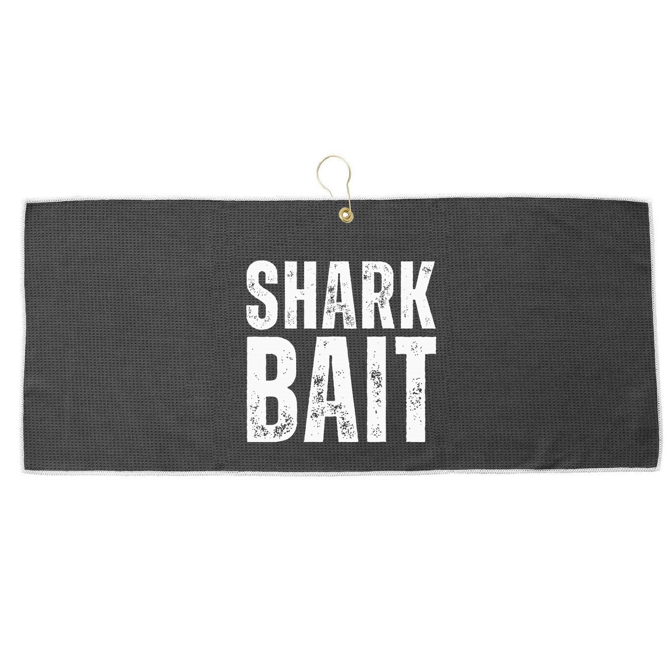 Funny Shark Shark Bait Large Microfiber Waffle Golf Towel