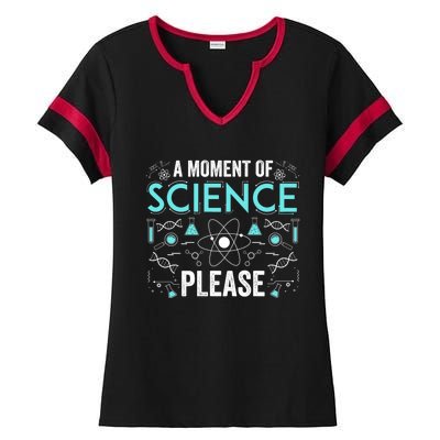 Funny Scientist Science Chemistry Physics Lover Geek Nerd Cool Gift Ladies Halftime Notch Neck Tee