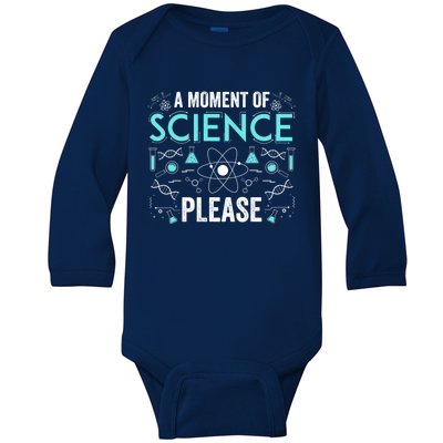 Funny Scientist Science Chemistry Physics Lover Geek Nerd Cool Gift Baby Long Sleeve Bodysuit