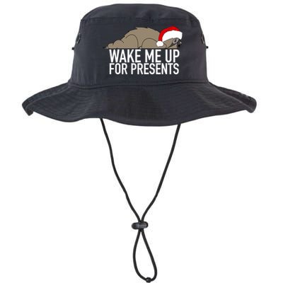 Funny Sleepy Sloth Wake Me Up For Presents Christmas Design Gift Legacy Cool Fit Booney Bucket Hat