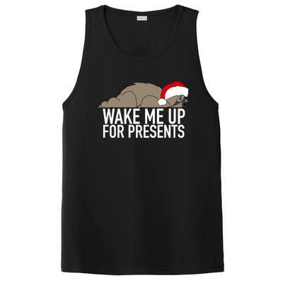 Funny Sleepy Sloth Wake Me Up For Presents Christmas Design Gift PosiCharge Competitor Tank