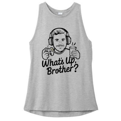 Funny Sketch Streamer Whats Up Brother Radio Ladies PosiCharge Tri-Blend Wicking Tank