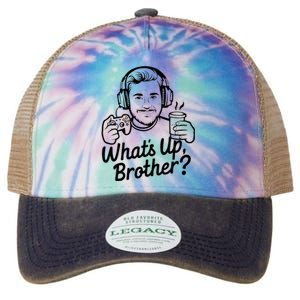 Funny Sketch Streamer Whats Up Brother Radio Legacy Tie Dye Trucker Hat