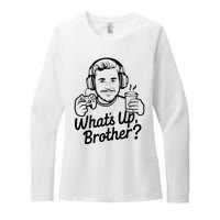 Funny Sketch Streamer Whats Up Brother Radio Womens CVC Long Sleeve Shirt