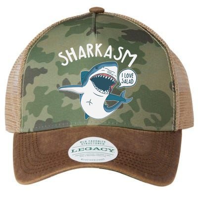 Funny Sharkasm Shark Sarcasm Legacy Tie Dye Trucker Hat