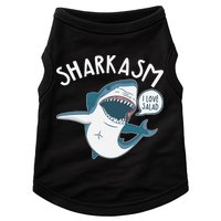 Funny Sharkasm Shark Sarcasm Doggie Tank