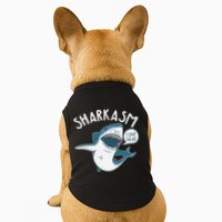 Funny Sharkasm Shark Sarcasm Doggie Tank
